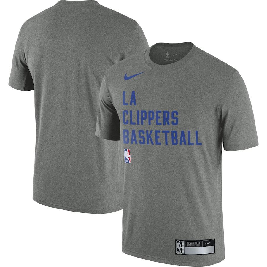 Men's Los Angeles Clippers Heather Gray 2023/24 Sideline Legend Performance Practice T-Shirt Men's Los Angeles Clippers Heather Gray 2023/24 Sideline Legend Performance Practice T-Shirt